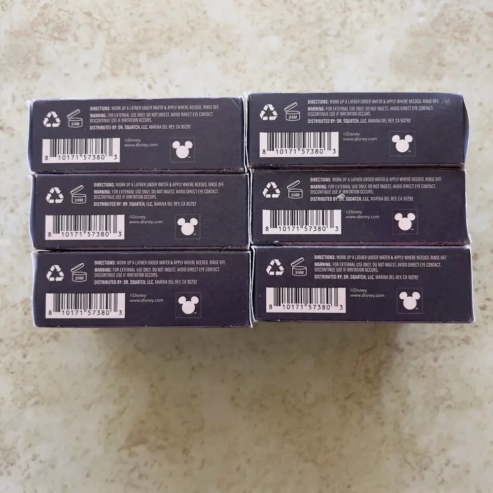 6 pk - DR. SQUATCH Halloween Natural Bar Soap Limited Edition Skellington's Suds